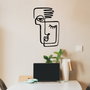 Wallity Cara mia Escultura de pared de metal negra